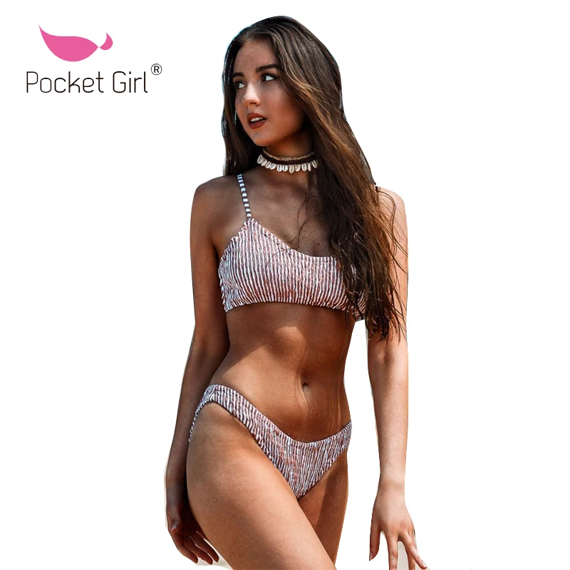Pocket Girl 2019 Sexy Bikinis Swimwear Women Swimsuit Brazilian Bikini