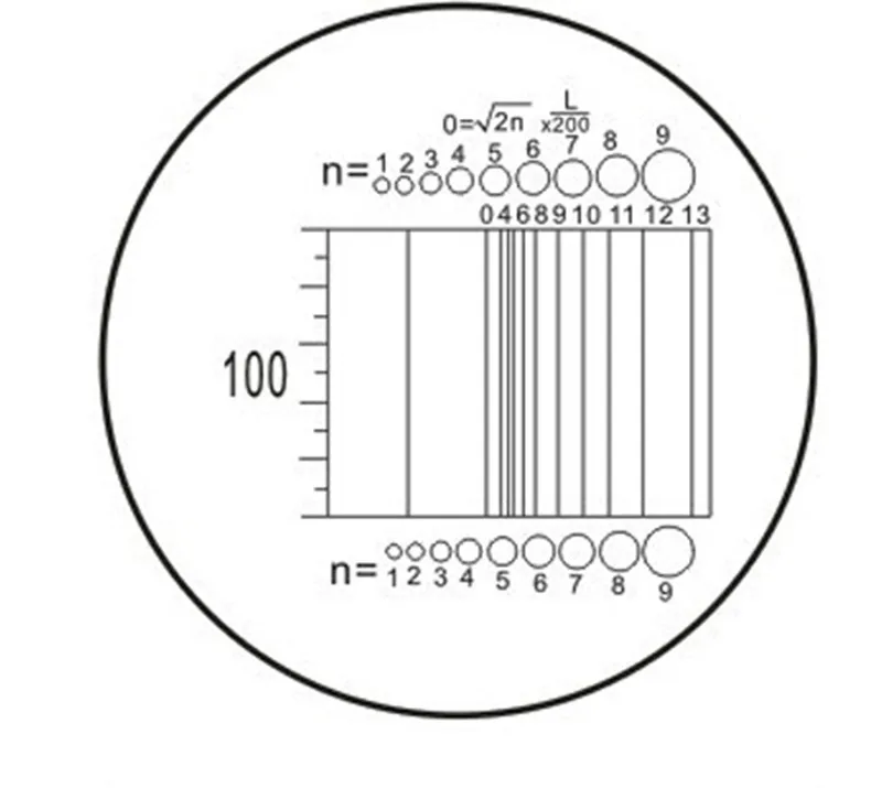 Free Shipping Microscope Objective Lens Area Measuring Scale Microscope