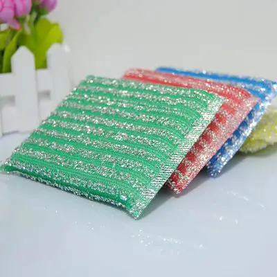 16pcs/lot * Wholesale kitchen cleaning dishwashing sponge scouring pad  ( Color Random delivery)