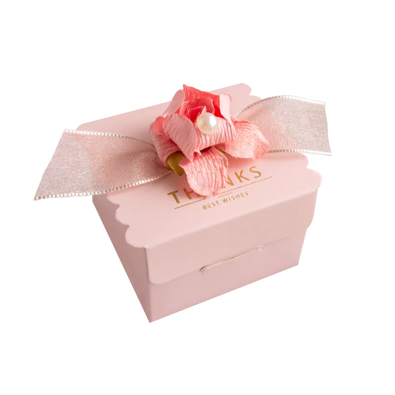 

50pcs cute Pink Candy box/Bombonera/candy packaging/wedding gift/cart/chocolate box, bonbonniere Wedding party supplies