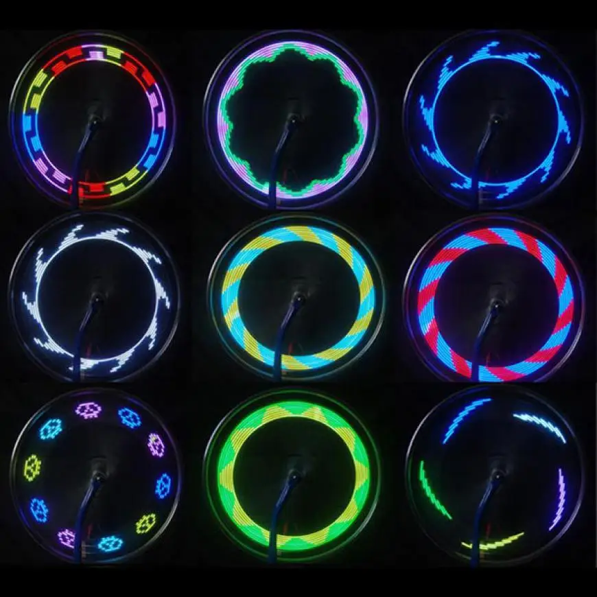 

Bike Light Flashlight 14 LED Motorcycle Cycling Bicycle Bike Wheel Signal Tire Spoke Light 30 Changes Bicycle Accessory LEDs
