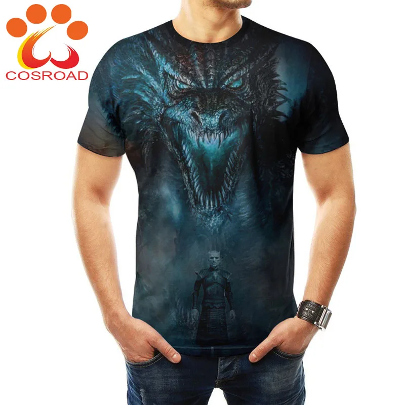 Cosroad Game of Thrones T shirt Jon Snow Daenerys Targaryen Cosplay Costume tshirt Men Women Short Sleeve Summer Tees Top