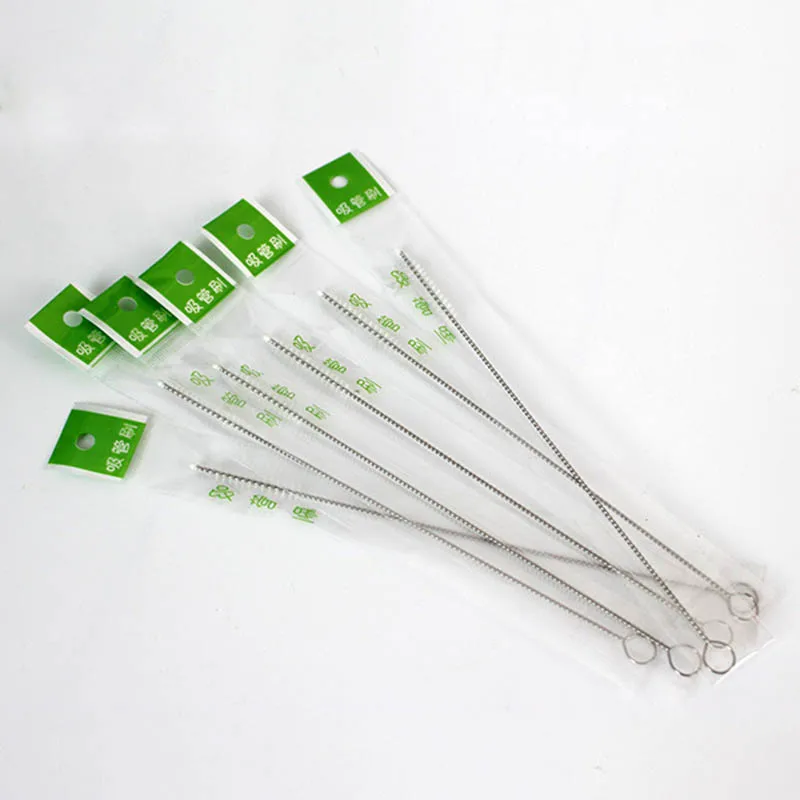

Brush Cleaner Straw Brushes Portable Stainless Steel Wash Drinking Pipe Tools Straw Cleaning Brush Milk Bottle Accessories 10PCS
