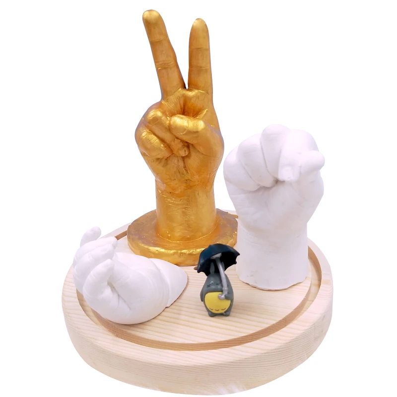 3D Handmade Gouache painting Hand Foot Casting Kit Clone Powder diy Handprints Model Powder Gifts Mold Home Decoration