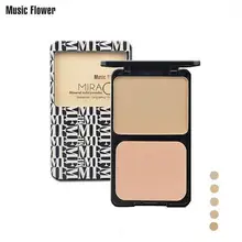 Тональный крем для лица База под макияж матовые мерцающие тени для фиксации Палетка прессованной пудры аппликатор для тонального крема для покрытия, контур, Обнаженная, компактная Music Flower косметика