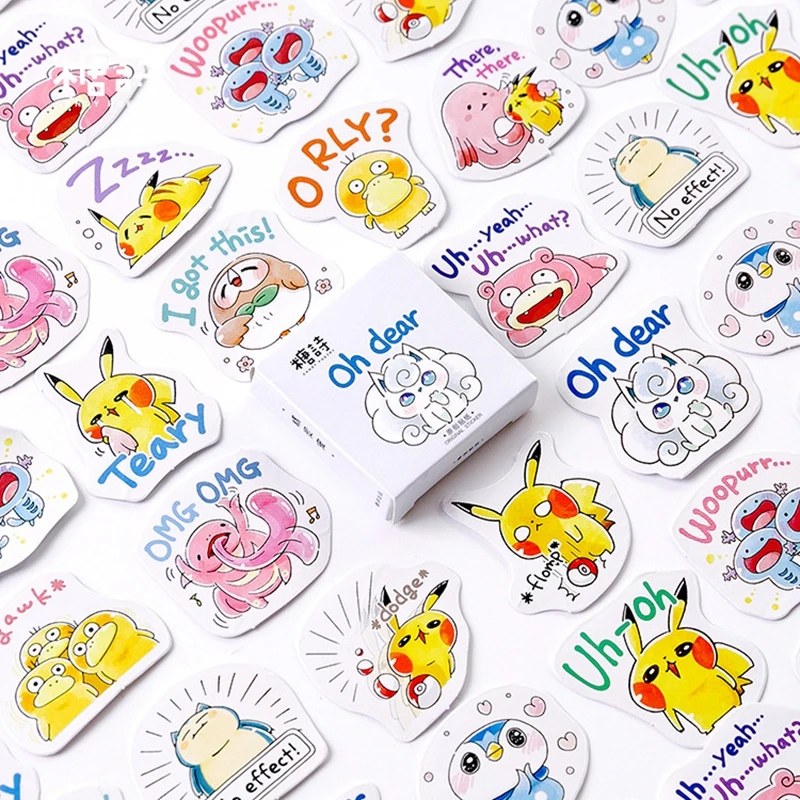 

Pokemon Mini Sticker Decoration DIY Ablum Journal Diary Scrapbooking Label Sticker Kawaii Stationery 45pcs/lot