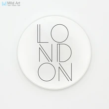 Черно-белый современный абстрактный постер с изображением Лондона Типографика скандинавские керамические подставки подарок креативная домашняя чашка кухонный дополнительный коврик напитки