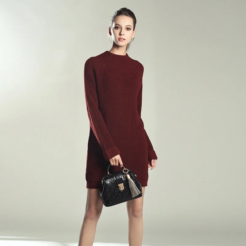 

Autumn winter fashion personality elegant women full sleeve o-neck solid sweater new arrival slim wild comfortable basic sweater