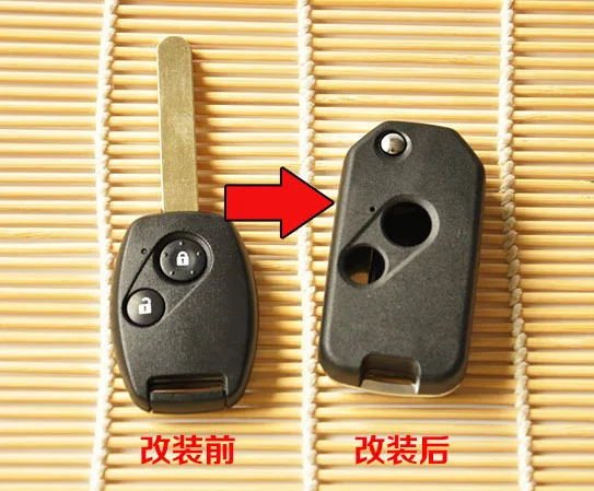 

2 BUTTONS BLANK MODIFIED FLIP REMOTE KEY SHELL CASE FOR HONDA ACCORD ODYSSEY CRV FOB COVER ( CRIDER STYLE )