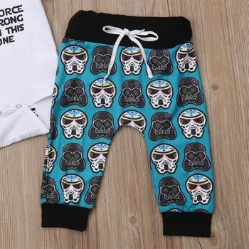 Newborn Baby Girl Clothes Short Sleeve Cotton Bodysuit Tops Skull Print Long Pant Hat 3PCS Outfits Baby Clothing Set 5