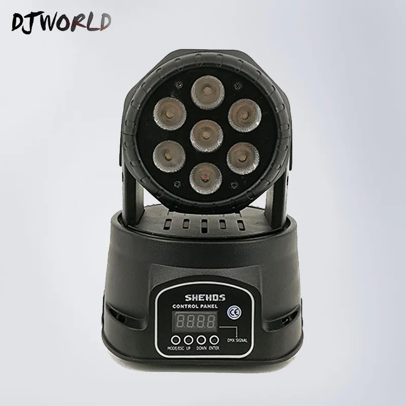 

7x18W RGBWA+UV 6in1 LED Stage Light Moving Head Beam Party Light DMX-512 Led Dj Xmas Christmas Sound Active DMX Disco Light