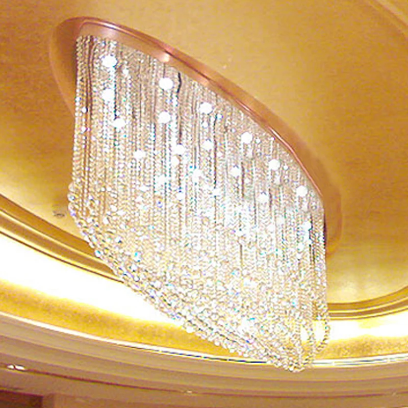 

Promotion sales !new oval design crystal lamp living room chandelier lighting modern lighting hotel lights