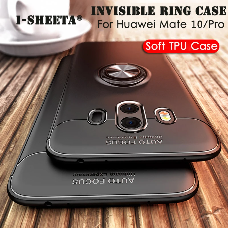 360 Magnetic Finger Ring Stand Holder Case For Huawei Mate 9 10 20 Pro Slim Matte Soft TPU Cover Lite X |