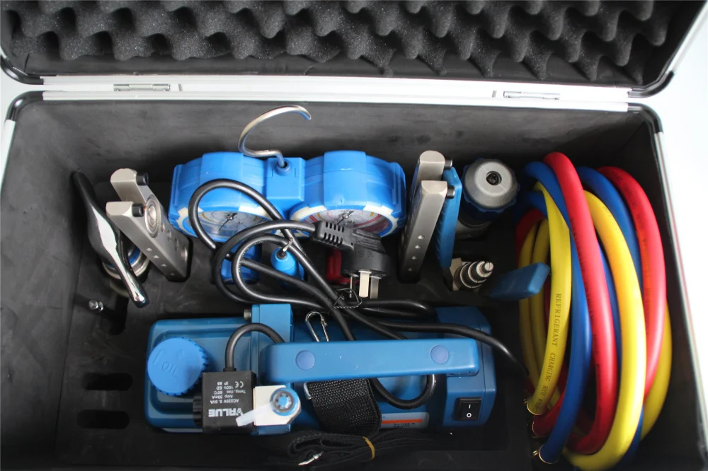 Высокое качество значение 7в1 VTB-5A Холодильный ремонтный набор инструментов с коробкой из алюминиевого сплава