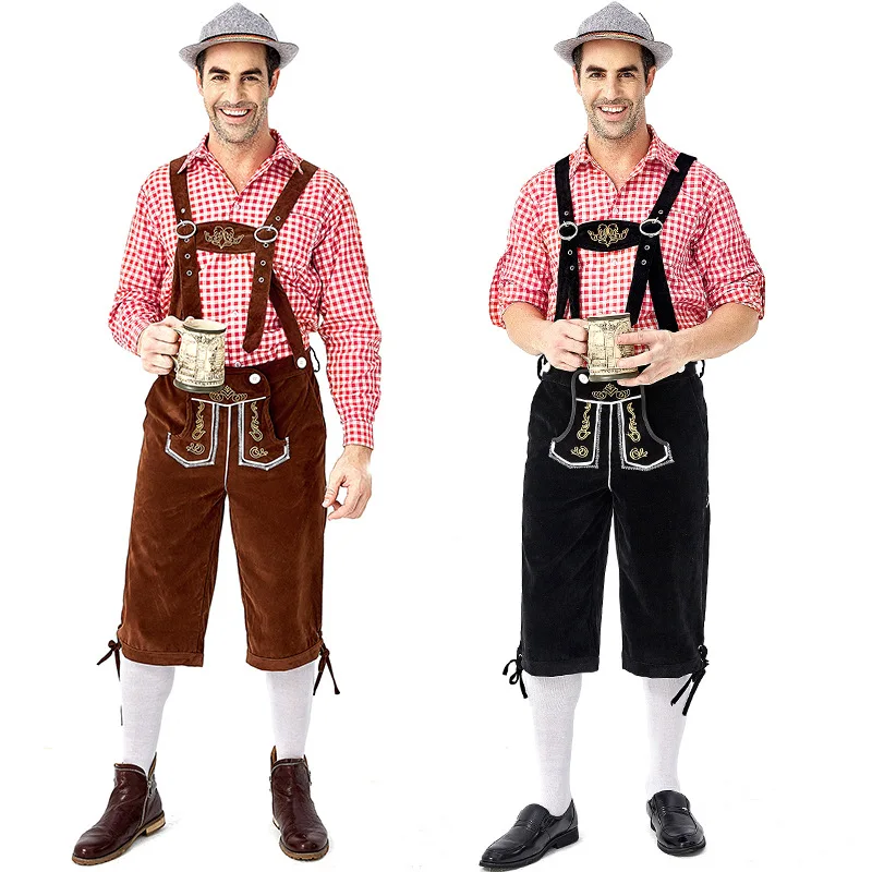 Немецкий традиционный розовый Октоберфест костюмы для пар европейский и американский бар комбинезоны альпийские костюмы для взрослых