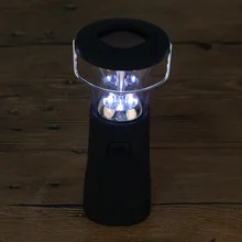 Portable Dynamo 6 LED Bike Bicycle Hand-Up Eco-Friendly Solar Energy Light Bivouac Light Lamp Bright 2 Mode Outdoor Lighting