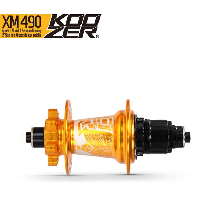 Koozer XM490 Задняя втулка MTB для Sram XD Кассетный корпус ступицы 4 подшипника 32 отверстия 10*135 мм QR 12*142 мм через 120 нажмите на горный велосипед