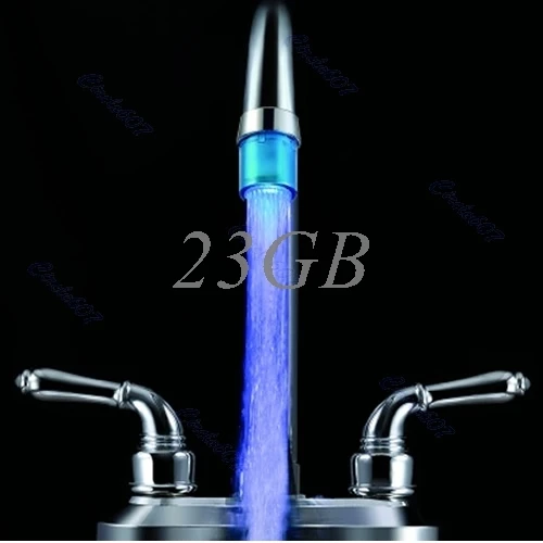 

Bathroom Kitchen Mini Blue Glow Light Water Stream Faucet Tap A8 D05