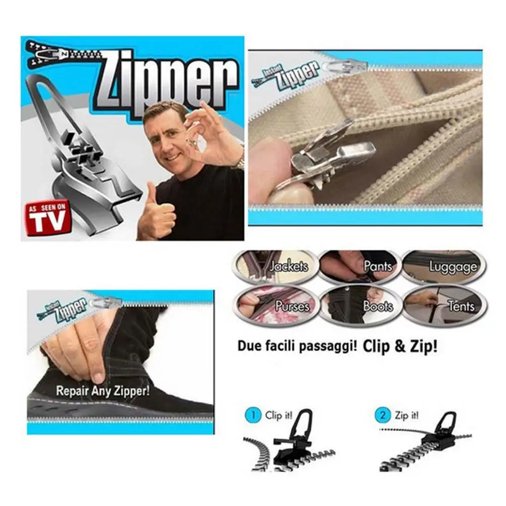Легко принять ТВ 6 шт. Fix A Zipper Slider спасательный мгновенный Ремонтный комплект Replacemet