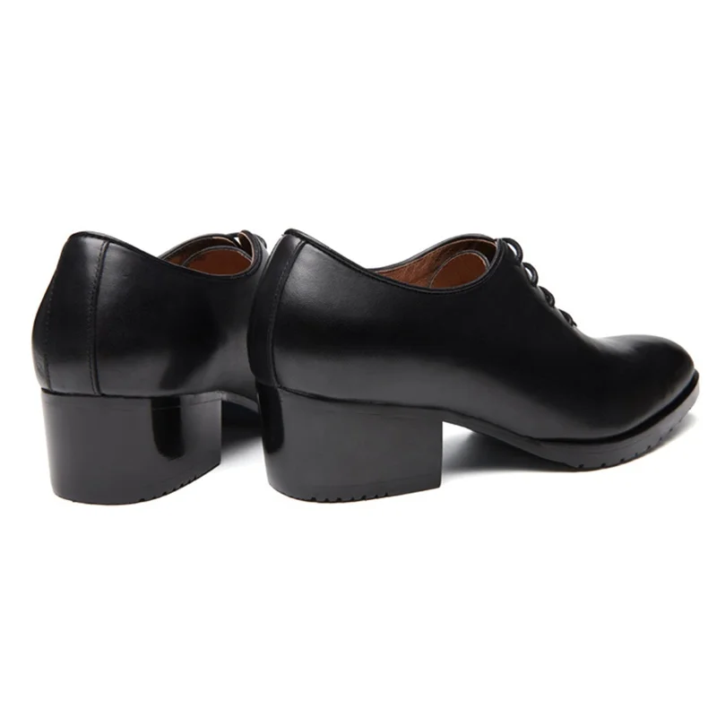 Модные Мужские модельные туфли с острым носком на высоком каблуке; оксфорды из натуральной кожи на платформе; Роскошная официальная модельная мужская Свадебная обувь на плоской подошве; SS211