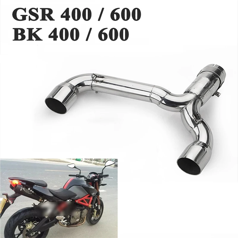 

Silp on for Suzuki GSR600 GSR400 BK600 BK400 Modified 51mm Motorcycle Stainless Steel Middle Connecting Pipe Exhaust