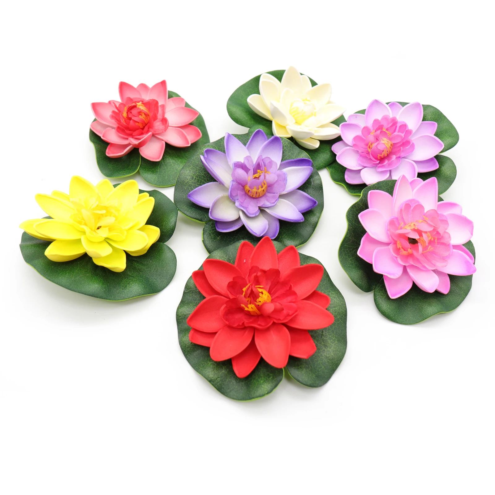 

5pcs/lot Artificial Lotus Flower Fake Nelumbo Bouquet Plants Garden Arrangement Pond Pool Christmas Home Decoration