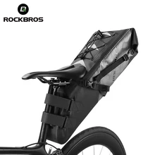 ROCKBROS Waterproof Bike Bicycle Saddle Bag Reflective Large Capacity Foldable Tail Rear Bag Cycling MTB Trunk Pannier Backpack