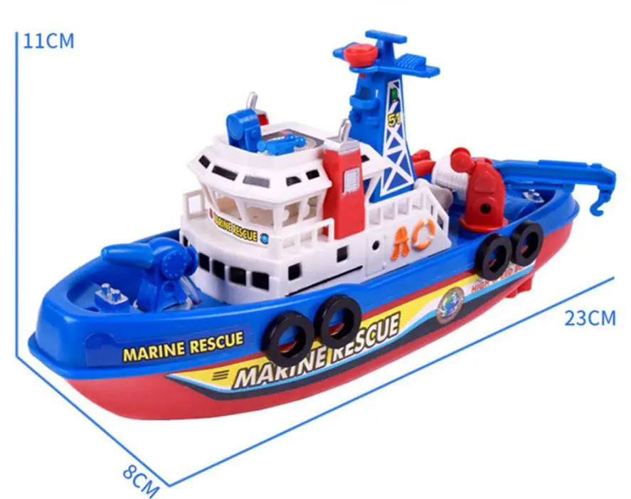 Дети модель игрушки электрическая модель Fireboat Музыка огни распыляется катер челнока Y908