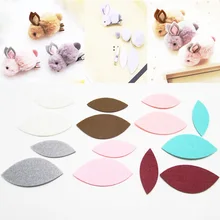 50 Pcs Ear Shape Felt Fabric DIY Crafts for Kids Handmade Felt Garland Flowers Animals toy Hair Clips Headwear Decor Accessories