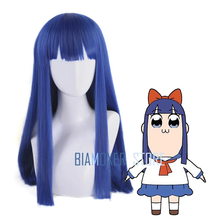 POP TEAM EPIC Poputepipikku Popuko Pipimi желтый парик для косплея с синими волосами аниме парики|wig