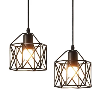 

2 pcs Simple wrought iron Nordic style creative personality chandelier clothing store bar cafe decoration
