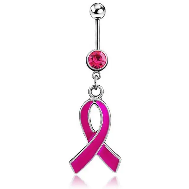 PBR065(1), Medical Stainless Steel With Austria Crystal Breast Cancer