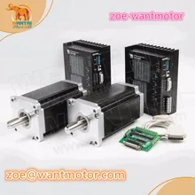 Бесплатно для DE! 2 оси Wantai Nema 42 Шаговый двигатель 110BYGH201-001 4200oz-in+ Драйвер DQ2722M 220 В 7.0A 300 микро ЧПУ вышивка