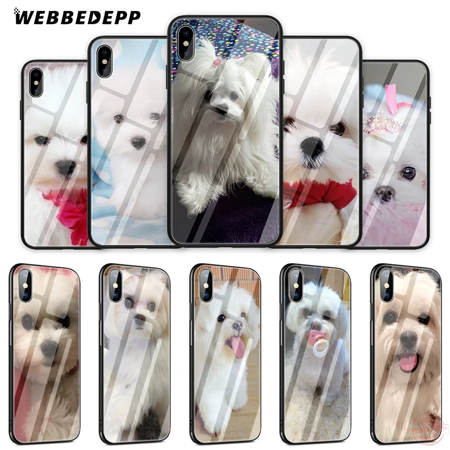 WEBBEDEPP Awesome I Love My Maltese Dog чехол для телефона из закаленного стекла Apple iPhone XS Max XR X 8 7 6S