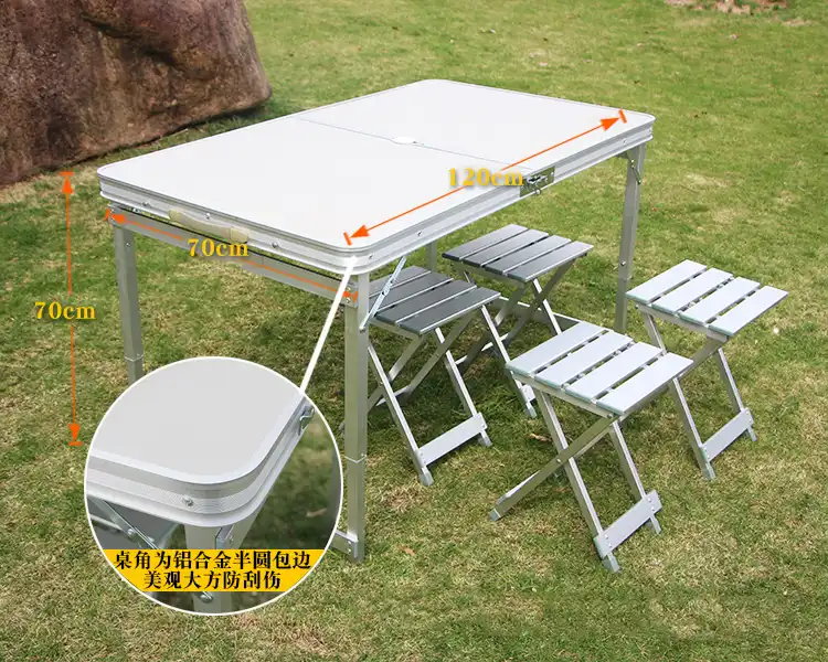 Camping Table Portable Folding Table With4 Chairs Height