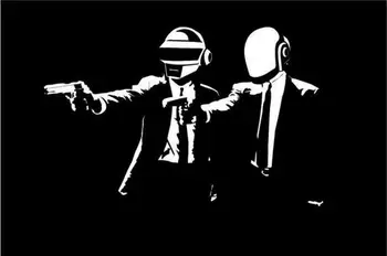 

Free Shipping Custom Poster Nice BedroomDecor Fashion WallSticker WellDesign DaftPunk DJ PopElectronicmusicCloth Wallpaper#0174#