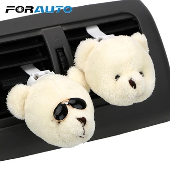 

FORAUTO Cute Bear Outlet Perfume Air Freshener Air Conditioner Clip Decoration Solid Perfume Diffuser Car-styling