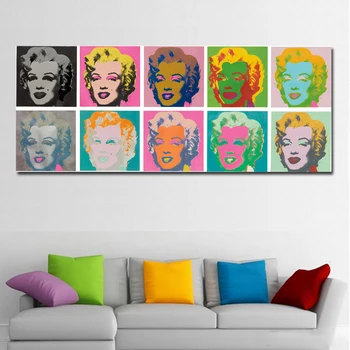 

SELFLESSLY Painting Wall Art Andy Warhol Marilyn Monroe Art Prints Nature Wall Pictures Painting Prints On Canvas No Frame
