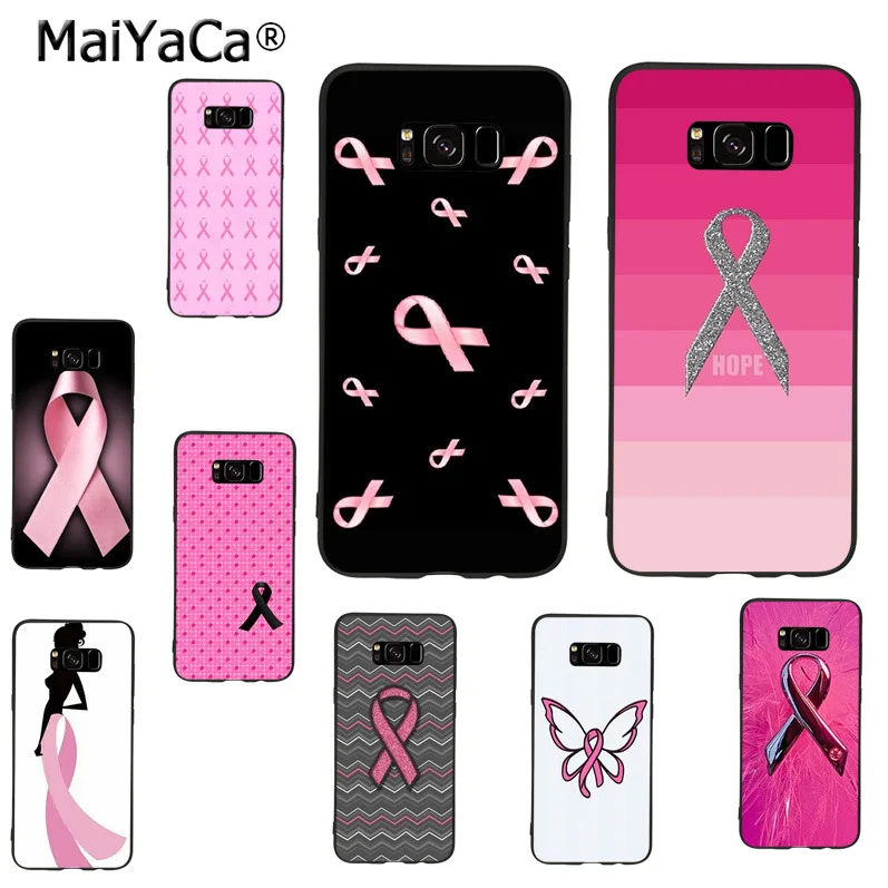 Girly Рак молочной железы розовая лента аксессуары для телефона чехол samsung galaxy s8plus