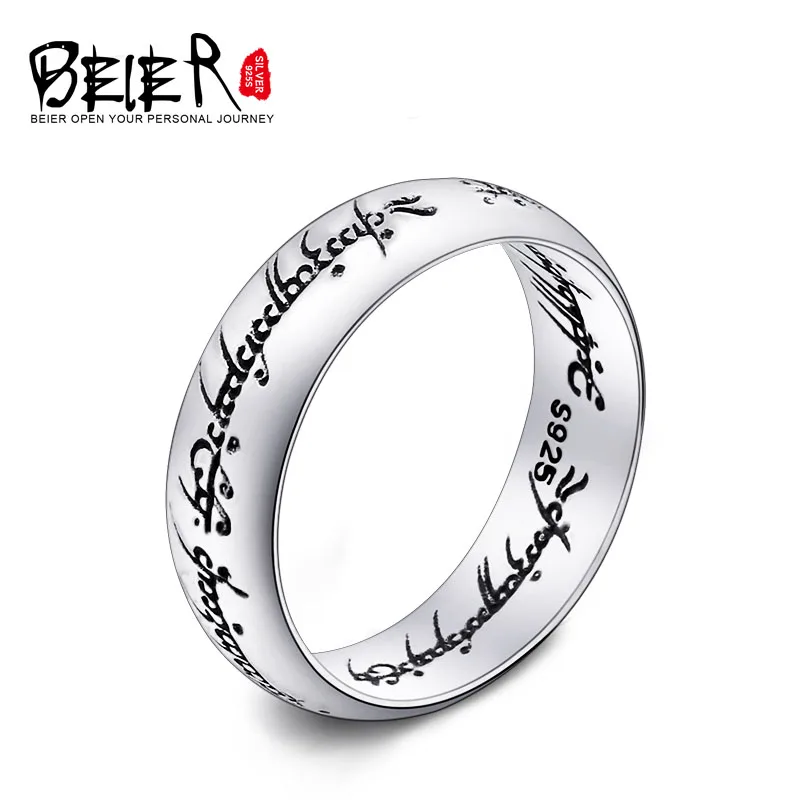 

Beier new store arrive 925 silver sterling fashion Good Detail One Ring Of Power for men Lord of ring jewelry LBR-SR004