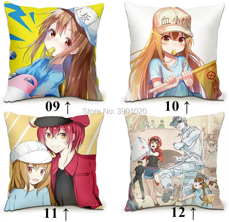 Девушка мультфильм индивидуальные подушки аниме Hataraku Saibou домашняя квадратная подушка включает внутренний