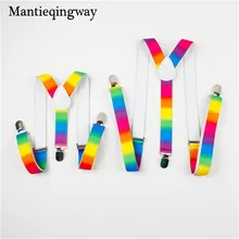 Mantieqingway подтяжки для родителей эластичные бандажные ремни для ремня красочные детские подтяжки женские мужские свадебные аксессуары мужские подтяжки