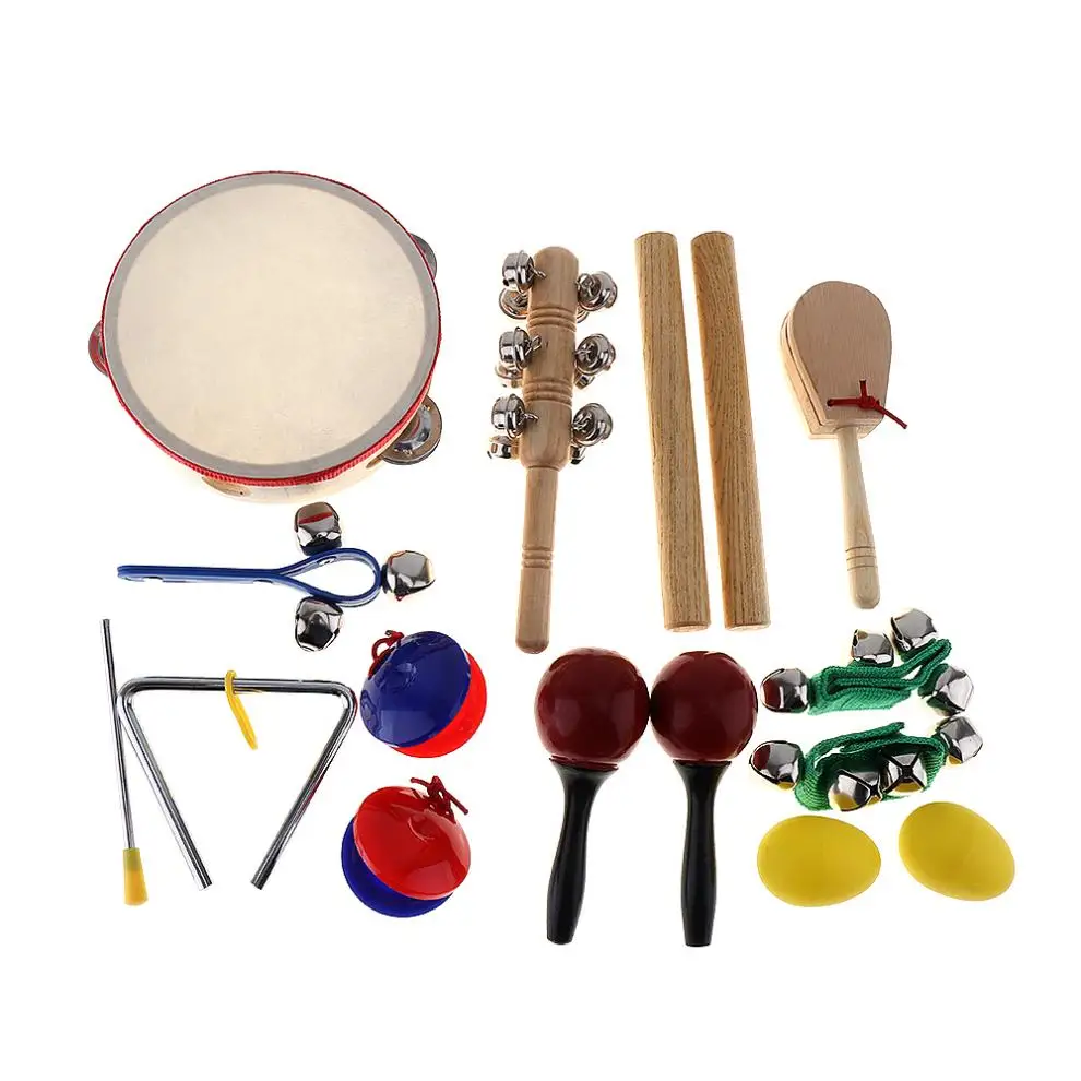 16pcs lot Musical  Instruments  Set Kindergarten Kids Early 