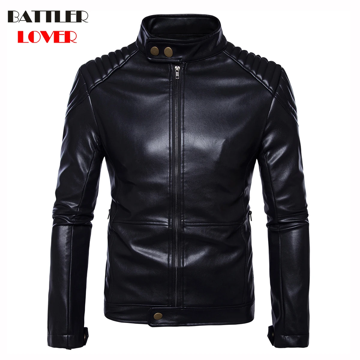 2019 Mens Leather Coat Winter Faux Leather Warm Outwear Coats Men Punk Biker Parka Jackets Hombre Thick Overcoat Brand Clothing
