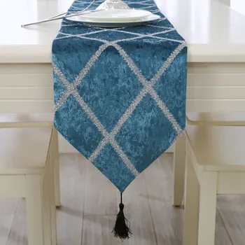 

#350 Simple modern table flag stripe upscale fashion shining bright runner bed table desk mat ornament 28*180 28*210