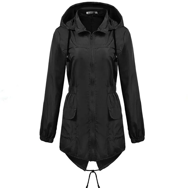 lightweight rain jacket with hood womens