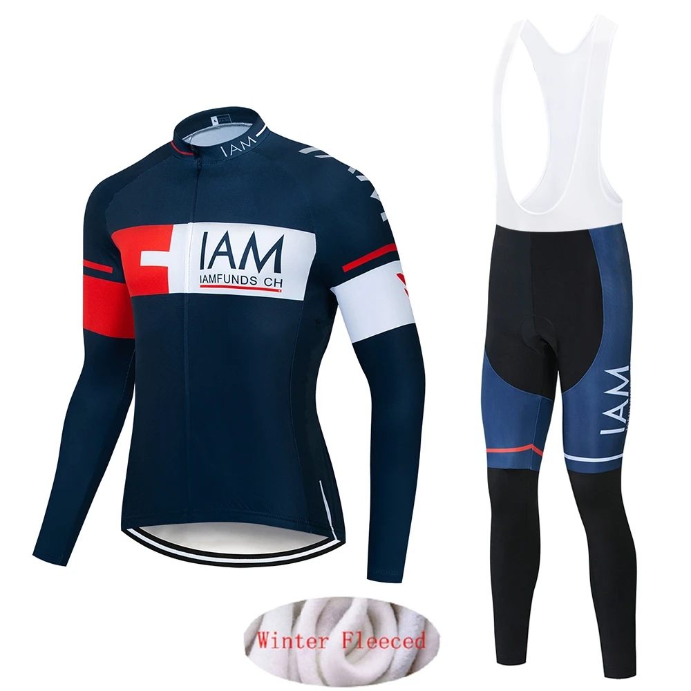 IAM Pro Team зима Термальность флис Велоспорт одежда в стиле милитари для мужчин