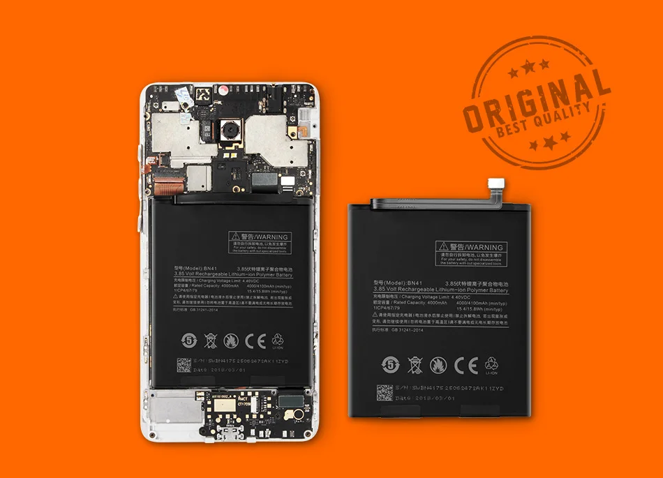 Аккумулятор BN41 для Xiaomi Redmi Note 4X MediaTek, зарядная батарея 4000 мАч, литий-полимерная Замена