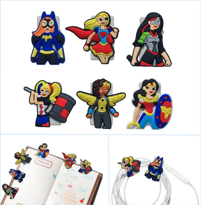 12 шт. супер герой для девочек Мини Рисунок скрепки закладки для карт Примечание Школа Офис DIY ремесло USB скрепляющие зажимы ребенок подарок