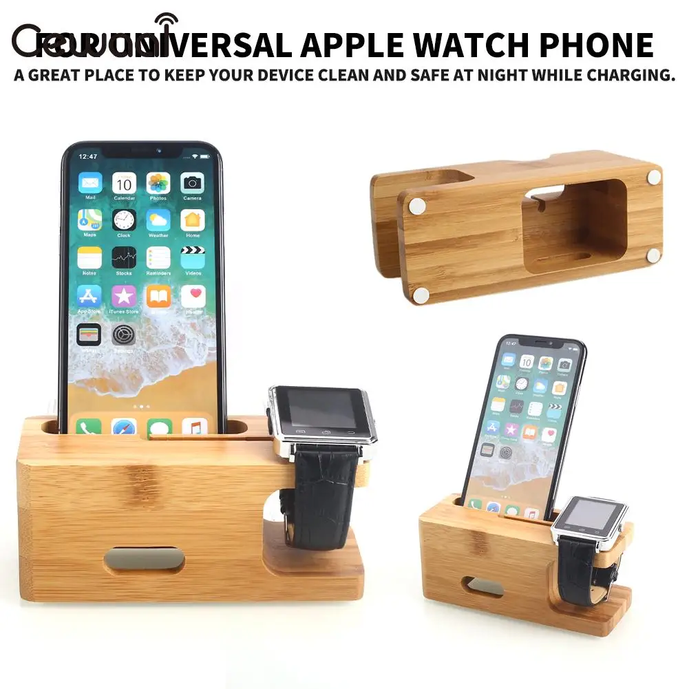 

Wooden Charger Holder Stand Charging Bracket Dock Station Stock Cradle Phone Stand Support Home Drop for Apple Watch Durable